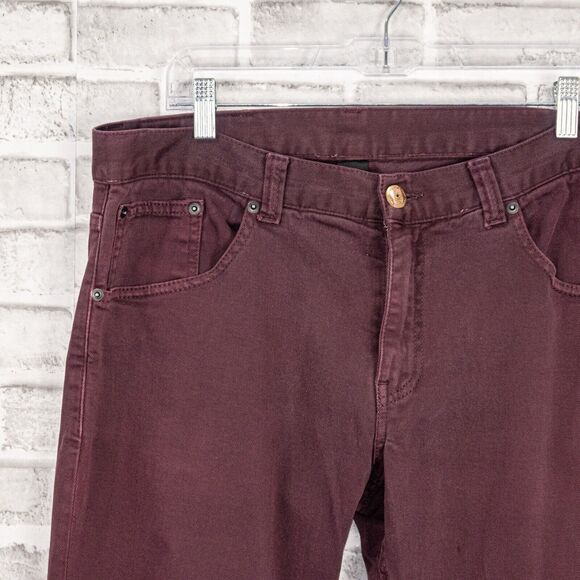 David Mayer Naman Men's slim Denim Jeans in Burgundy Size 52 36w - Picture 7 of 12